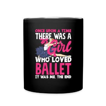 Süßes Ballerina Ballettänzerin Geschenk - Tasse einfarbig - Schwarz - Vorne