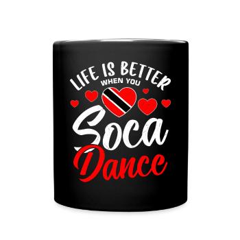 Soca Tanz Trinidad Tobago - Tasse einfarbig - Schwarz - Vorne