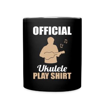 Offizielles Ukulele Spielshirt Melodie - Tasse einfarbig - Schwarz - Vorne