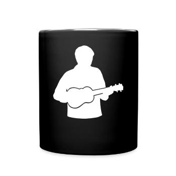 Ukulele Rhythmus Glücksmelodie Geschenk - Tasse einfarbig - Schwarz - Vorne