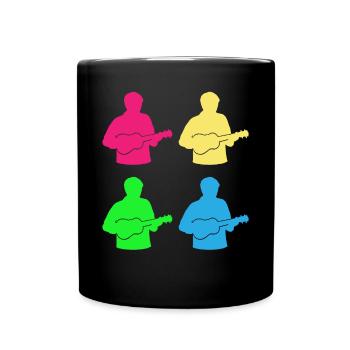 Ukulele Play of Colors Musician's Happiness Gift - Full Colour Mug - black - Front