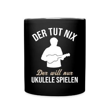 Innocent joueur de ukulélé cadeau amusant - Mug uni - noir - Devant