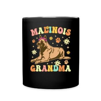 Malinois Granny Groovy Belge Malinois - Mug uni - noir - Devant
