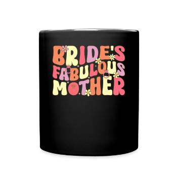fabuleuse mère de la mariée groovy nuptiale douche maman - Mug uni - noir - Devant