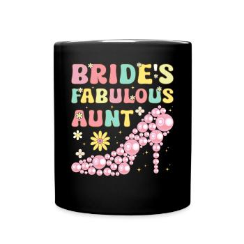 La fabuleuse tante de la mariée Groovy Bridal Shower T - Mug uni - noir - Devant