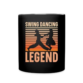 Lindy Hop Dancers Swing Dance Couple Swing Dance - Full Colour Mug - black - Front