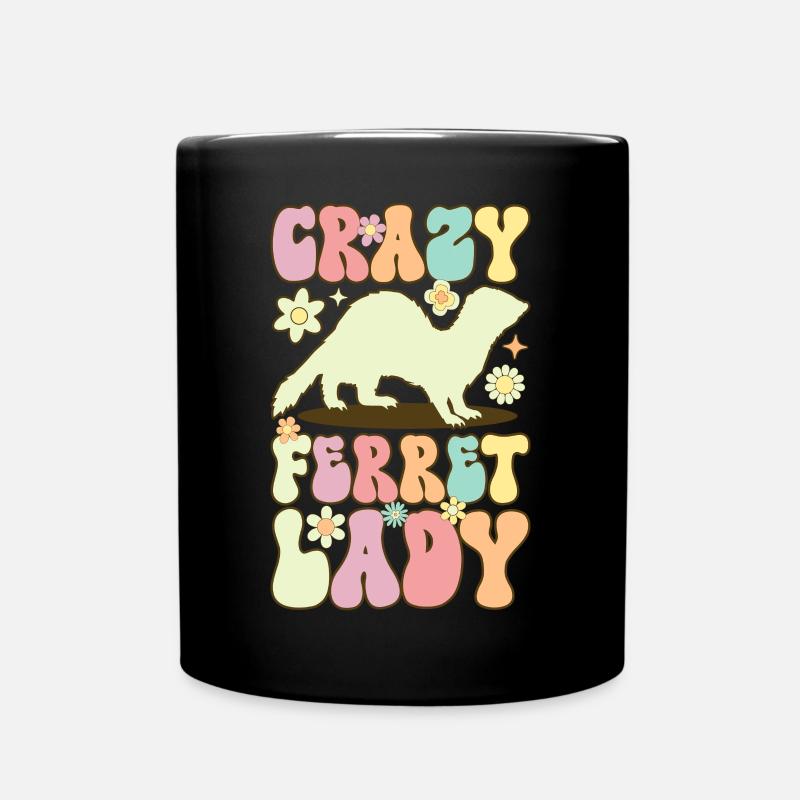 furet fou dame groovy furet maman - Mug uni - noir