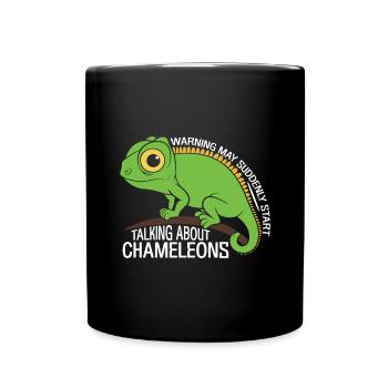Chameleon Reptile Zoo Keeper Lizard Safari - Full Colour Mug - black - Front
