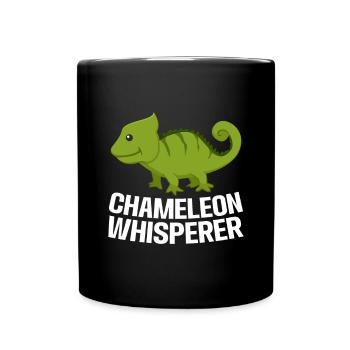 Chameleon Reptile Zoo Keeper Lizard Safari - Full Colour Mug - black - Front