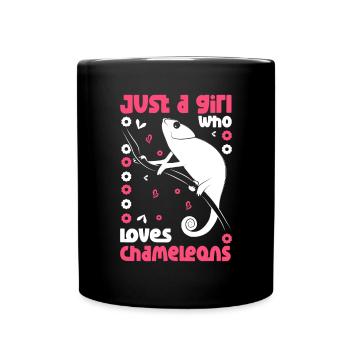 Chameleon Reptile Zoo Keeper Lizard Safari - Full Colour Mug - black - Front