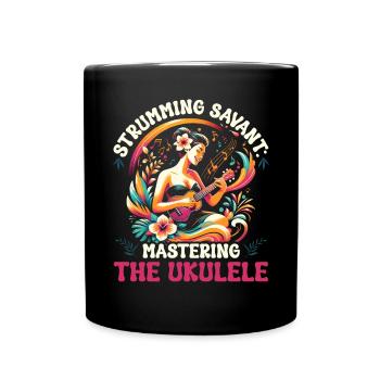 Ukelele Teacher Instrument Ukelele Player Uke - Full Colour Mug - black - Front