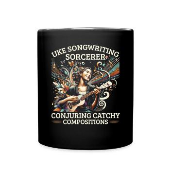 Ukulélé Professeur Instrument Ukulélé Joueur Uke - Mug uni - noir - Devant