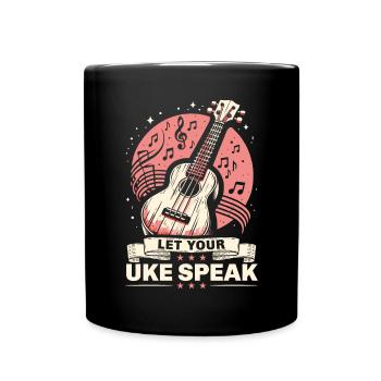 Ukulélé Professeur Instrument Ukulélé Joueur Uke - Mug uni - noir - Devant