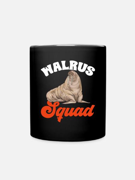 Walross - Tasse einfarbig - Schwarz