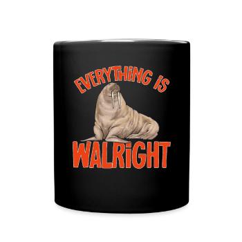Walross - Tasse einfarbig - Schwarz - Vorne