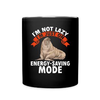 Walross - Tasse einfarbig - Schwarz - Vorne