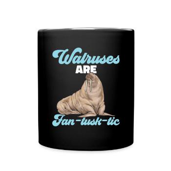Walross - Tasse einfarbig - Schwarz - Vorne