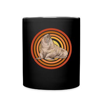 Walross - Tasse einfarbig - Schwarz - Vorne