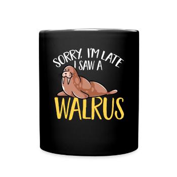 Walross - Tasse einfarbig - Schwarz - Vorne