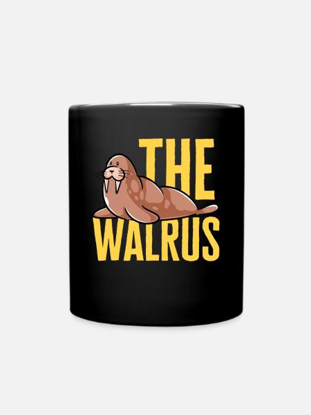 Walross - Tasse einfarbig - Schwarz