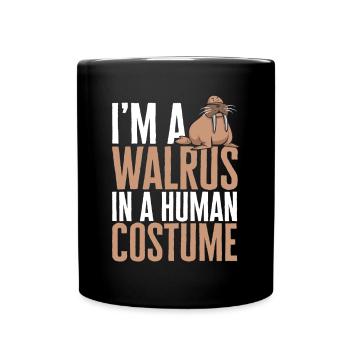 Walross - Tasse einfarbig - Schwarz - Vorne