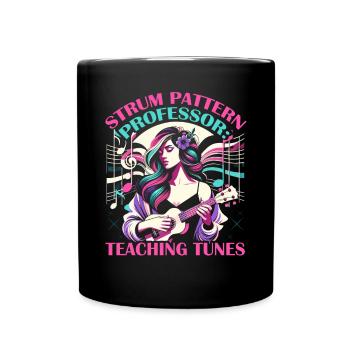 Ukulélé Professeur Instrument Ukulélé Joueur Uke - Mug uni - noir - Devant