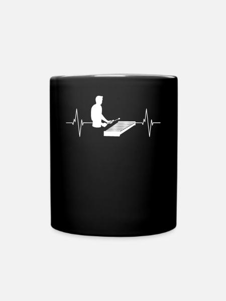 Herzschlag Xylophon Virtuosität - Tasse einfarbig - Schwarz