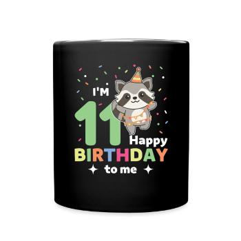 Raton laveur pour les 11 ans pour les enfants de onze ans - Mug uni - noir - Devant