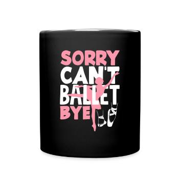 Süßes Ballerina Ballettänzerin Geschenk - Tasse einfarbig - Schwarz - Vorne