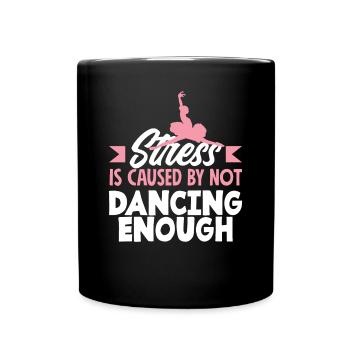 Süßes Ballerina Ballettänzerin Geschenk - Tasse einfarbig - Schwarz - Vorne