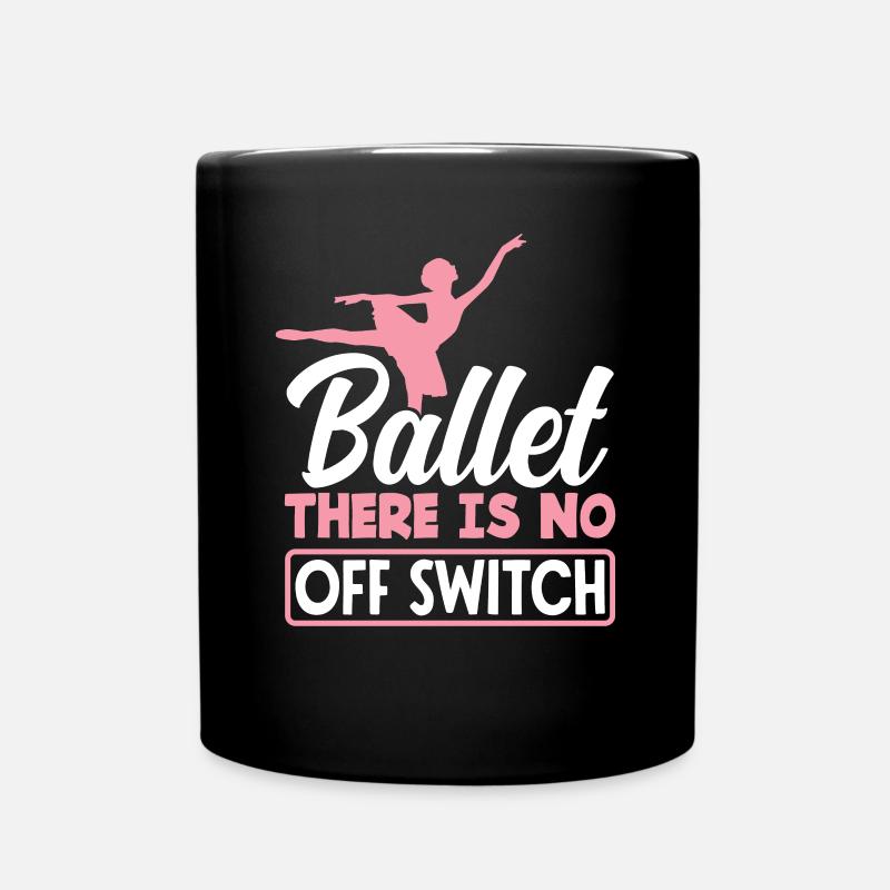 Cute Ballerina Ballet Dancer Gift - Full Colour Mug - black