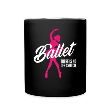 Süßes Ballerina Ballettänzerin Geschenk - Tasse einfarbig - Schwarz - Vorne