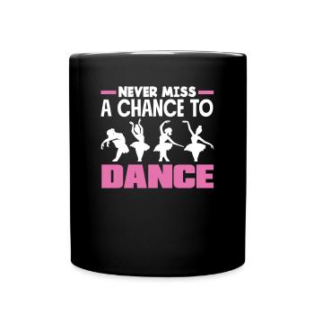 Süßes Ballerina Ballettänzerin Geschenk - Tasse einfarbig - Schwarz - Vorne