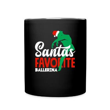 Süßes Ballerina Ballettänzerin Geschenk - Tasse einfarbig - Schwarz - Vorne