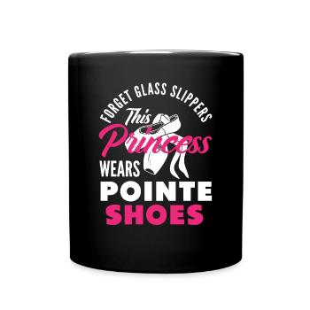 Süßes Ballerina Ballettänzerin Geschenk - Tasse einfarbig - Schwarz - Vorne
