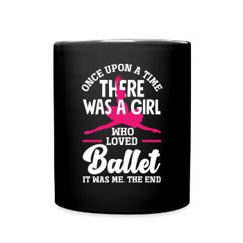 Süßes Ballerina Ballettänzerin Geschenk - Tasse einfarbig - Schwarz - Vorne