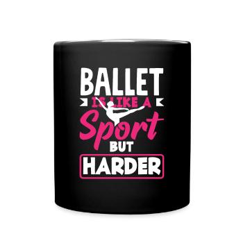Süßes Ballerina Ballettänzerin Geschenk - Tasse einfarbig - Schwarz - Vorne