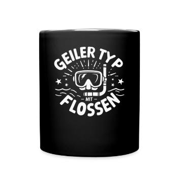 Schnorcheln Schnorchler Taucher Tauchen Schnorchel - Tasse einfarbig - Schwarz - Vorne