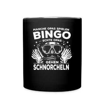 Schnorcheln Schnorchler Taucher Tauchen Schnorchel - Tasse einfarbig - Schwarz - Vorne