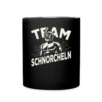 Schnorcheln Schnorchler Taucher Tauchen Schnorchel - Tasse einfarbig - Schwarz - Vorne