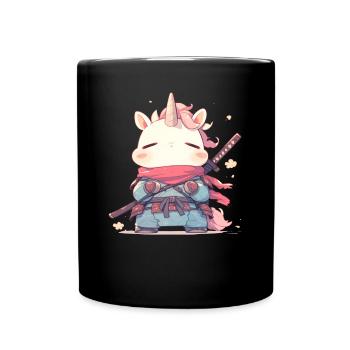 Licorne Kawaii Japonais - Mug uni - noir - Devant