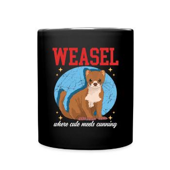 Souris Belette Belette Hermännchen Cadeau - Mug uni - noir - Devant