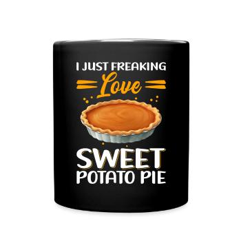 Tarte aux patates douces Tarte aux patates douces Cadeau - Mug uni - noir - Devant