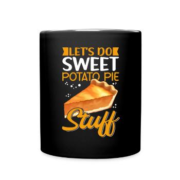 Tarte aux patates douces boulanger cadeau - Mug uni - noir - Devant