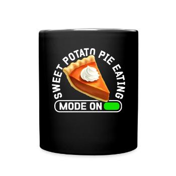 Cadeau de gâteau de tarte aux patates douces - Mug uni - noir - Devant