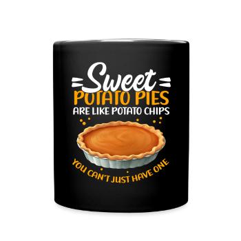 Les gâteaux de patates douces sont comme un cadeau - Mug uni - noir - Devant