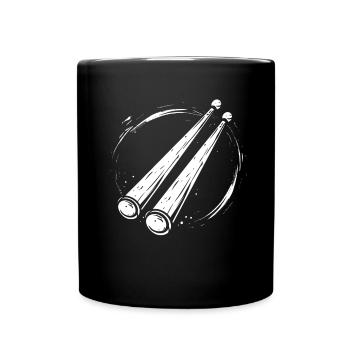 Drumsticks Sketch - Full Colour Mug - black - Front