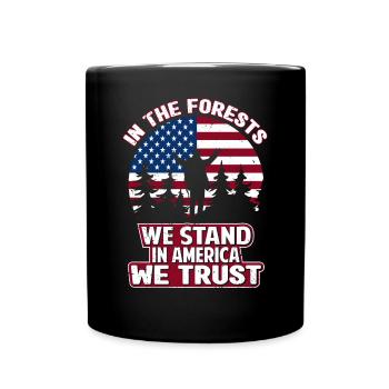 Usa bûcheron menuisier forestier vêtements - Mug uni - noir - Devant