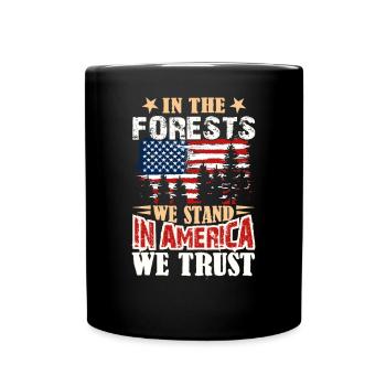 American Woodcutter Lover United States Apparel - Tasse einfarbig - Schwarz - Vorne