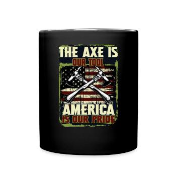 Menuisier Bûcheron États-Unis Vêtements - Mug uni - noir - Devant